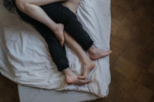 feet entangled together