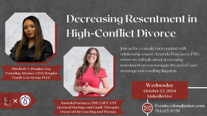 high conflict divorce - decreasing resentment webinar